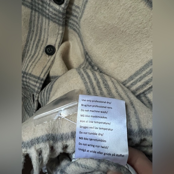 New MUNTHE Cosma Wool Blend Coat In Nature Size 4 - Picture 8 of 10